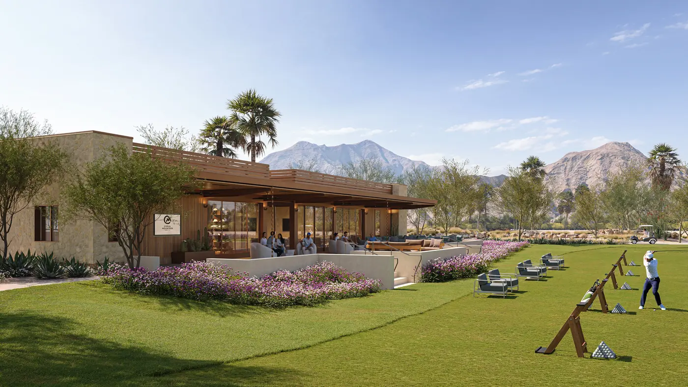 Range pavilion rendering at Coral Mountain Desert Club