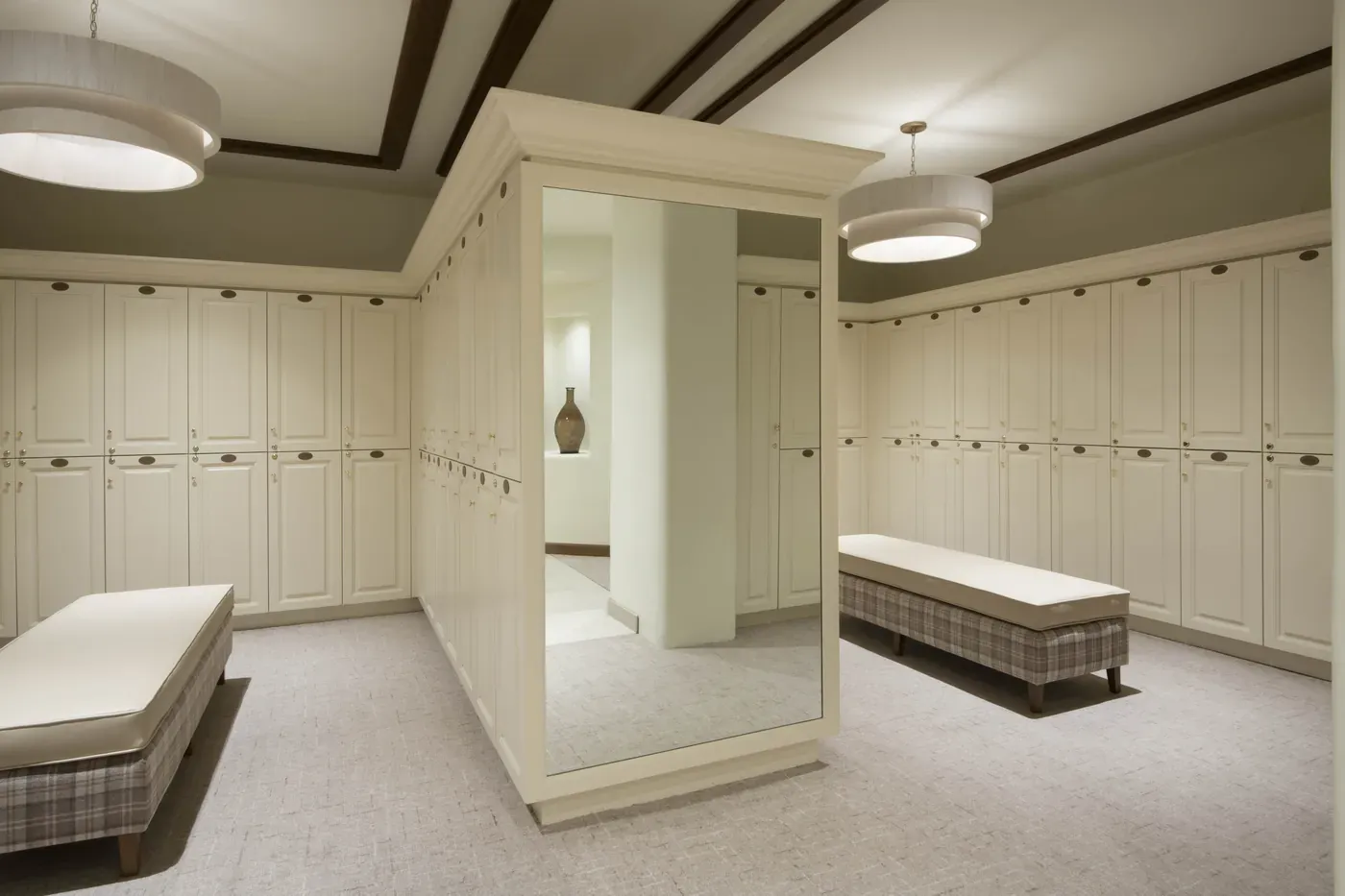Men's lockers at Desert Highlands clubhouse renovation in Scottsdale, Arizona