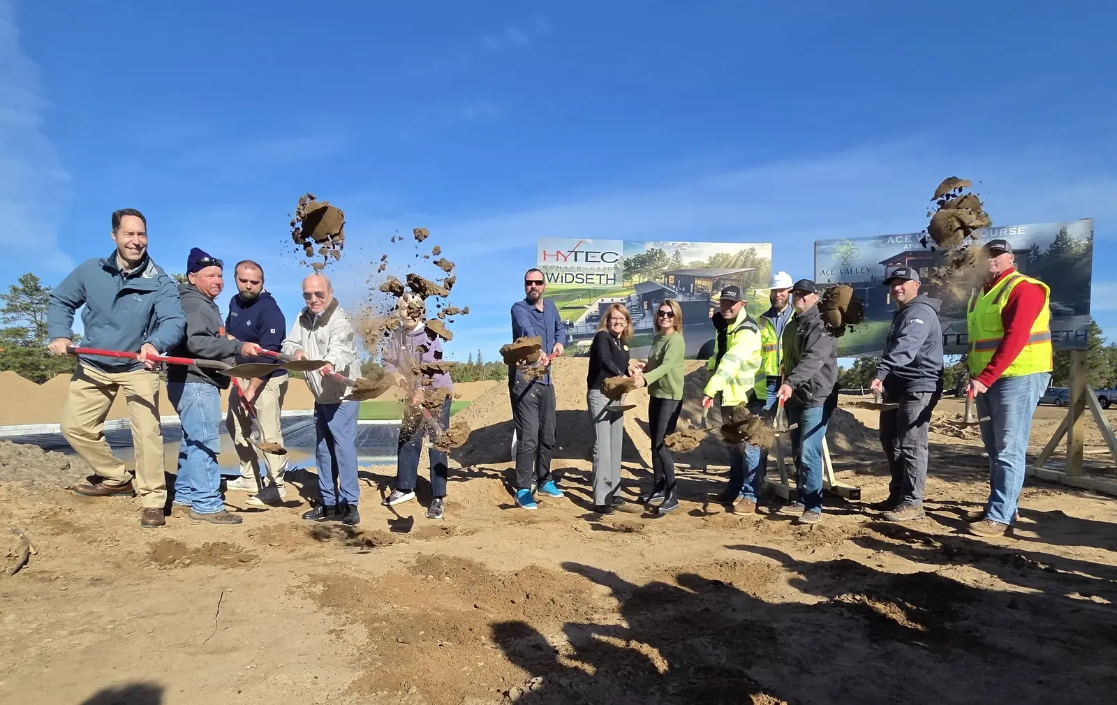 Groundbreaking celebration for the Ace Valley clubhouse at Breezy Point Resort