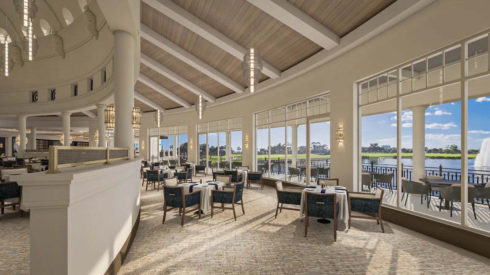 Dining interior at The Colony Golf & Country Club in Bonita Springs, Florida