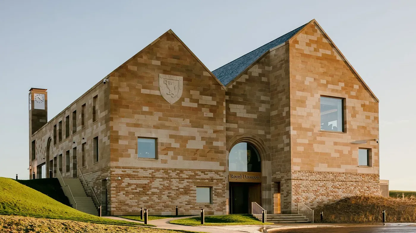 Royal Dornoch's new Keppie Design clubhouse from another angle in the Scottish Highlands