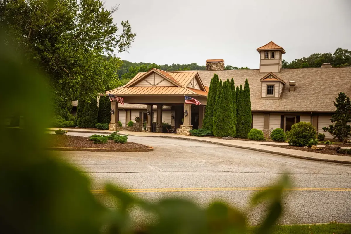 Achasta Golf Club clubhouse in Dahlonega, Georgia