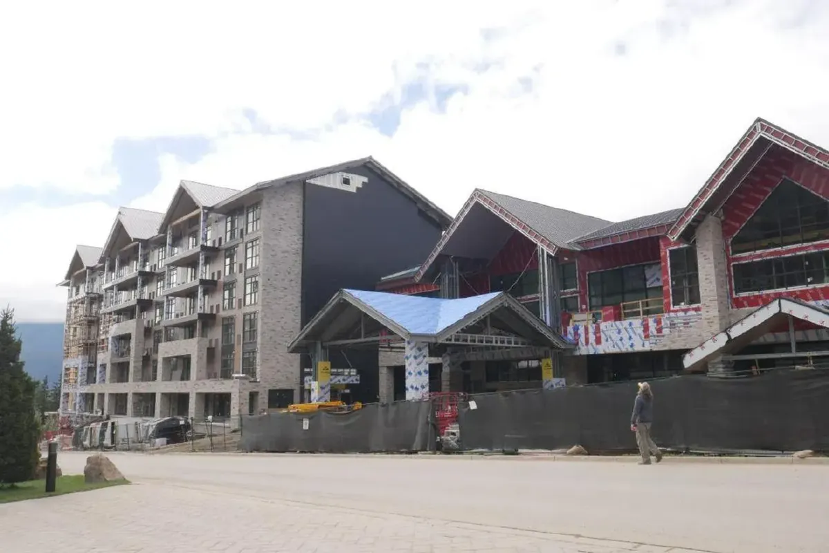 Cabot Revelstoke Mountain Lodge under construction at Revelstoke Mountain Resort in British Columbia