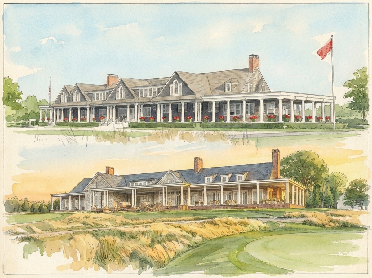 Artistic Rendering of the clubhouses at Shinnecock Hills and Cabot Wilds (Image: Best Clubhouse)