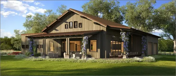 Official rendering of the SWABACK-designed Fieldhouse amenity building at Firefly in Spring Hill, Tennessee