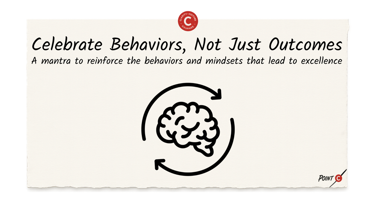 Celebrate Behaviors, Not Just Outcomes