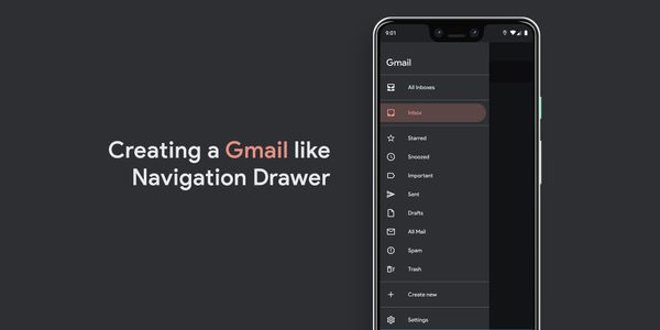 Android Material Component: Creating a Gmail like Navigation Drawer (Part I)