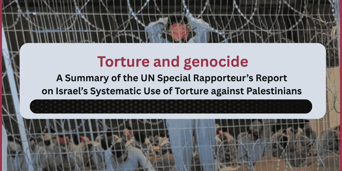 UN report finds Israel using torture as genocide — Australia’s silence is complicity