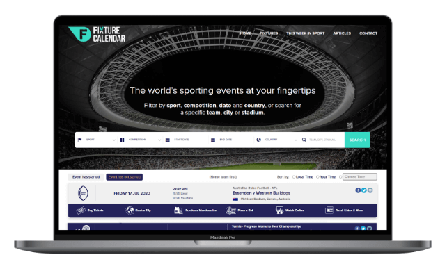 Fixture Calendar: Sporting Schedules, Tickets and News at Your Fingertips