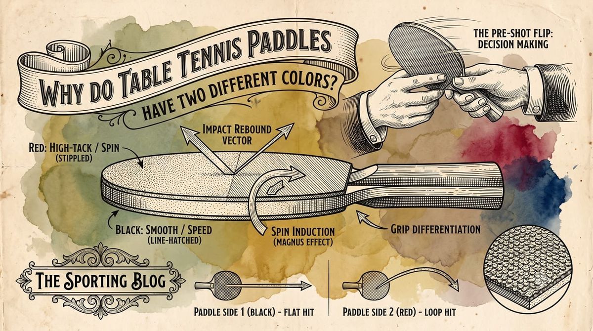 Why Do Table Tennis Paddles Have Two Different Colors?