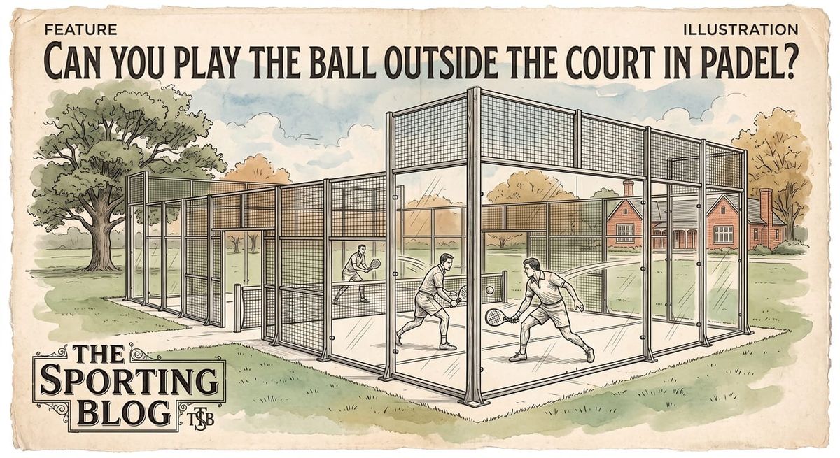Can you play the ball outside the court in padel?