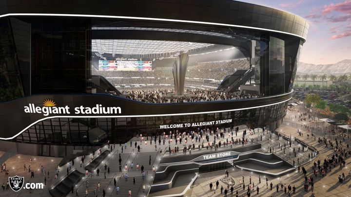 allegiant stadium from the outside