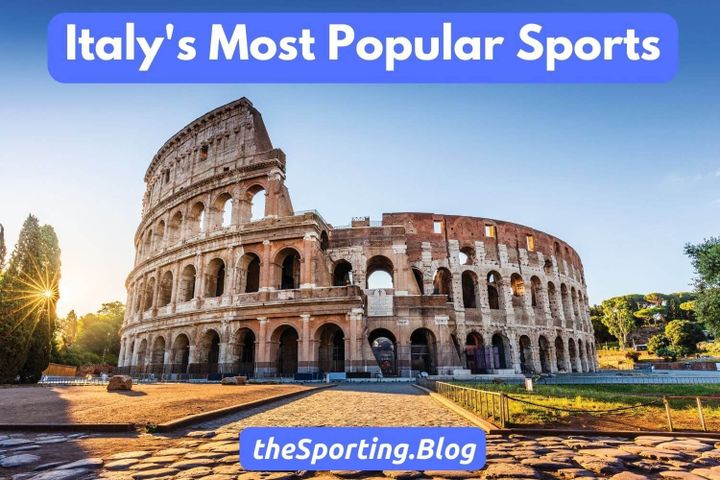 image of the coliseum with the words "Italy's most popular sports" and the sporting blog logo 