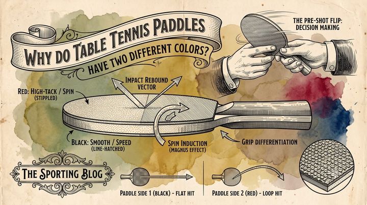 Why Do Table Tennis Paddles Have Two Different Colors?
