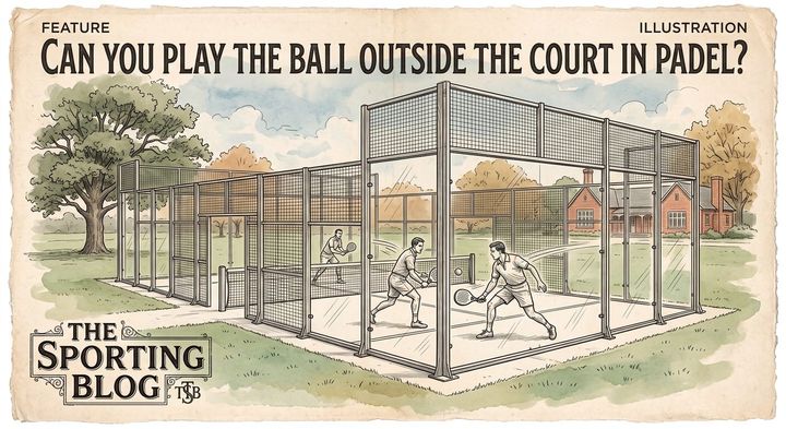 Can you play the ball outside the court in padel?