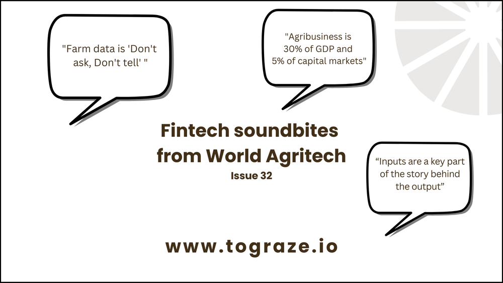 Fintech soundbites from World Agritech post image