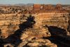 The Chocolate Drops, towering rock formations rising above the labyrinthine canyons of the Maze District in Canyonlands National Park.
