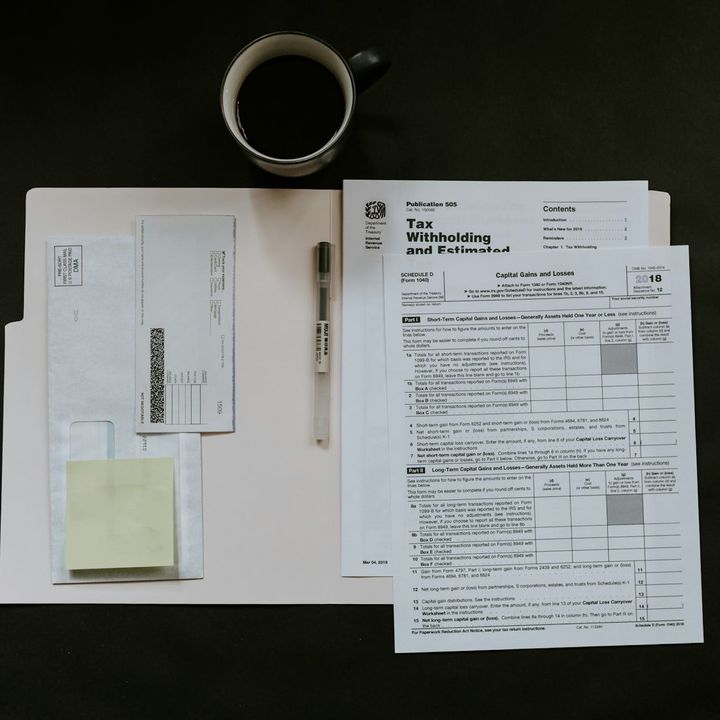 Capital gains tax estimate papers being filed