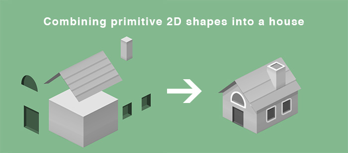 Photoshop 3D Shapes Isometric House Game Design Pocket City