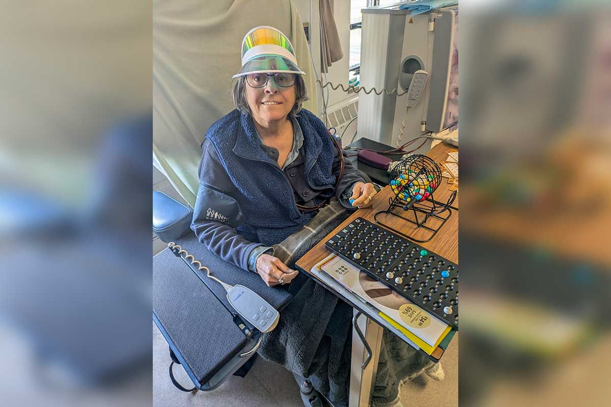 Dialysis patients at Manitoulin Health Centre wile away the time with bingo