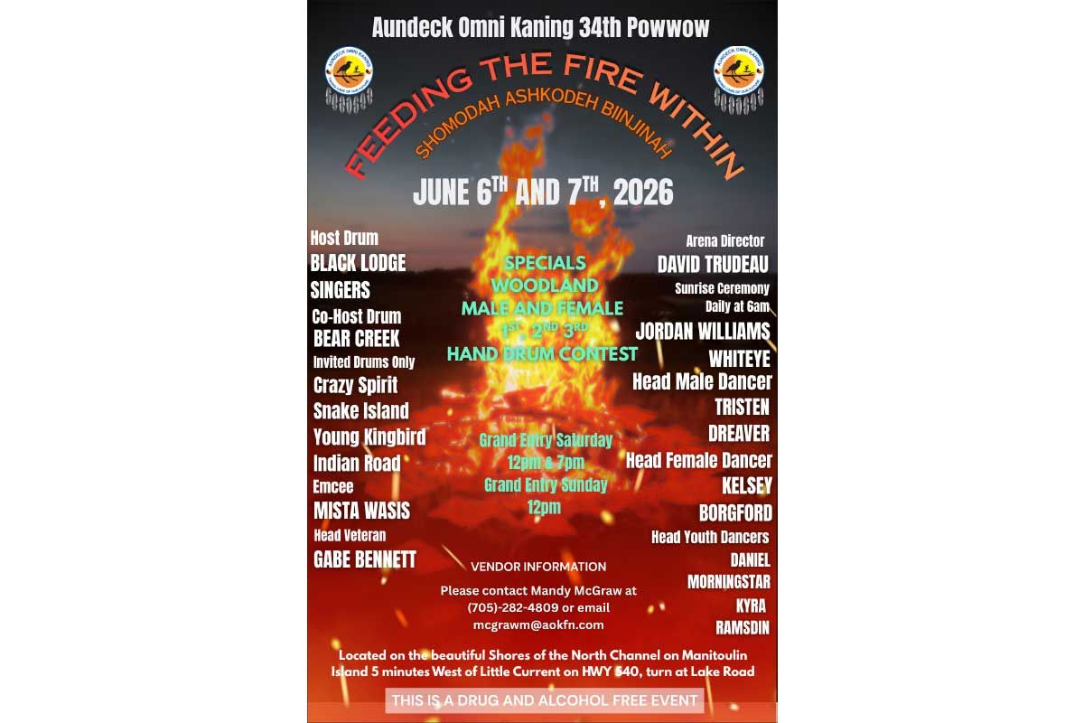 Aundeck Omni Kaning launches powwow season with Feeding the Fire Within