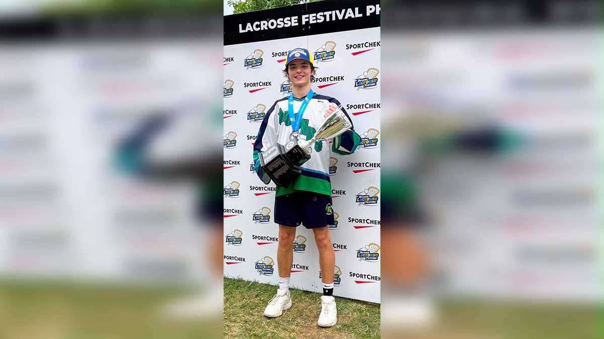 Island lacrosse player Brenden Force on Ontario championship team