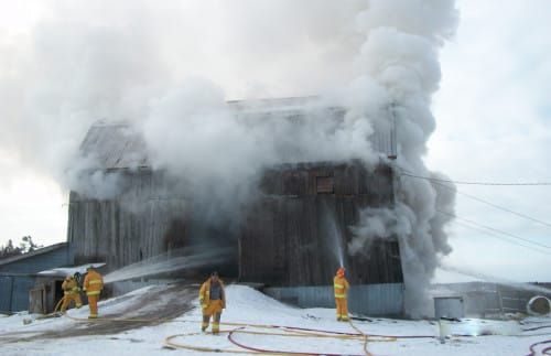 Spring Bay barn destroyed in fire