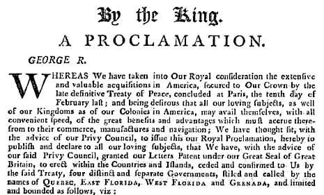 The sestercentennial of King George III’s Proclamation