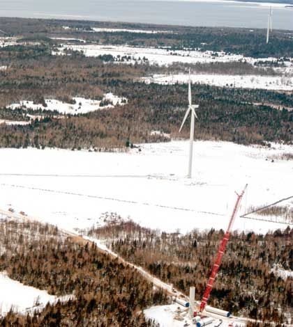 Vandals suspected in McLean’s Mountain wind farm project spill