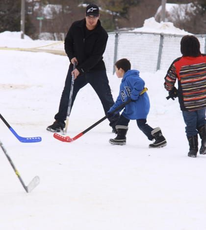 First annual Winter Classic road hockey tournament a big score for Wikwemikong