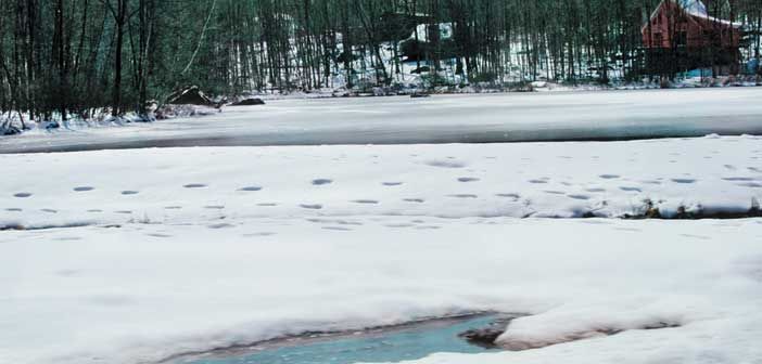 Ice and run off water conditions are changing rapidly use extreme caution