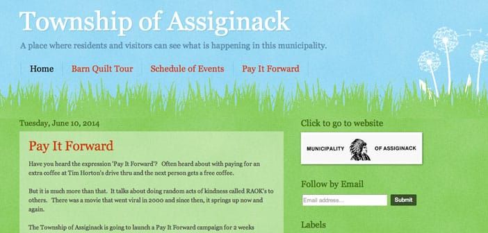 Assiginack residents challenged to do good and ‘pay it forward’