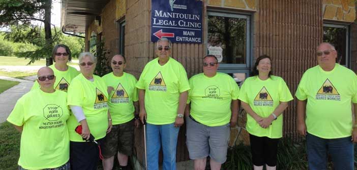 Injured workers hold demonstration to raise awareness