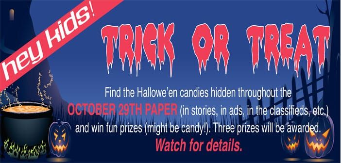 Look for Hallowe’en candies, colouring options inside the October 29 Expositor