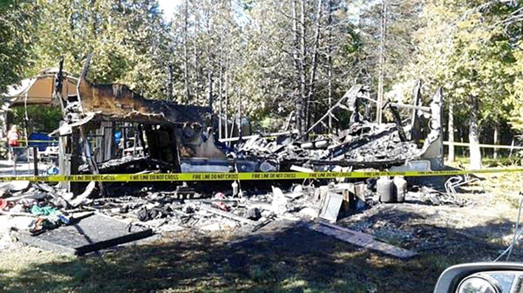 Fire destroys trailer in South Baymouth park