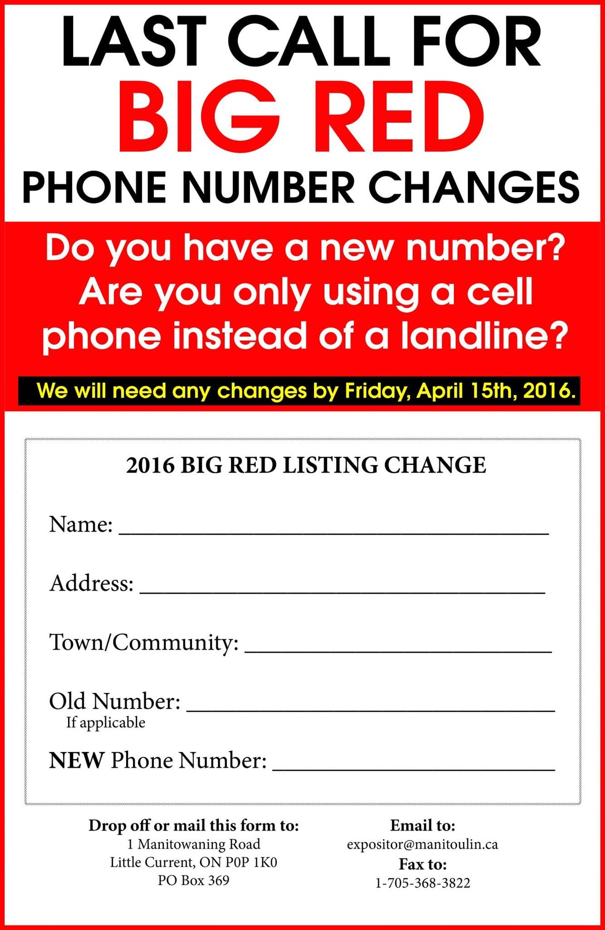 2016 Big Red phone book in production