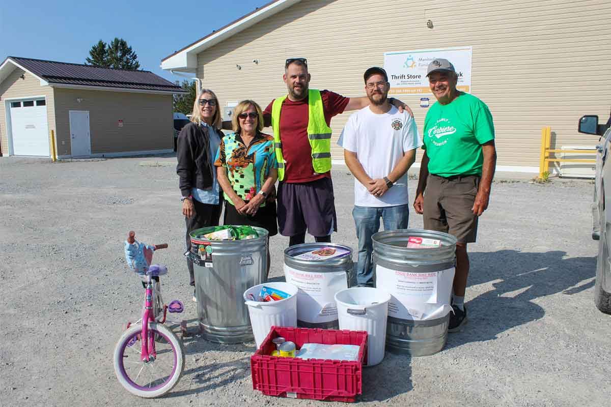 Cyclist’s tour collects much needed food for the Manitoulin food bank