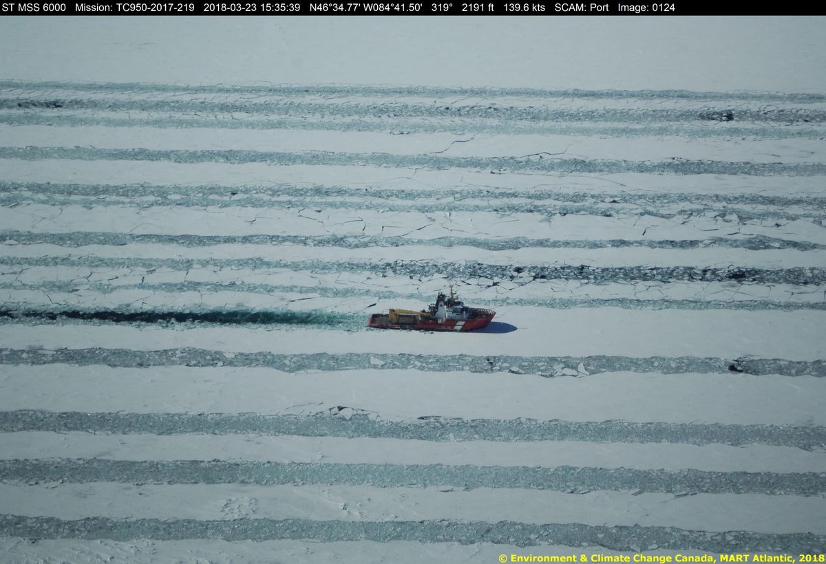 Coast Guard icebreaker to clear the way to the Whitefish River Lafarge terminal
