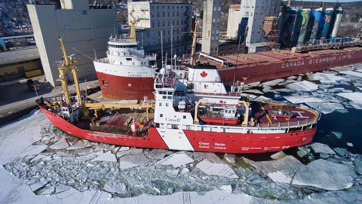 The Canadian Coast Guard advises of ice breaking operations to begin today on Lake Huron