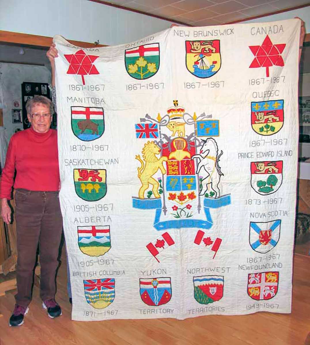 Quilt a marvelous heirloom and tribute to canada