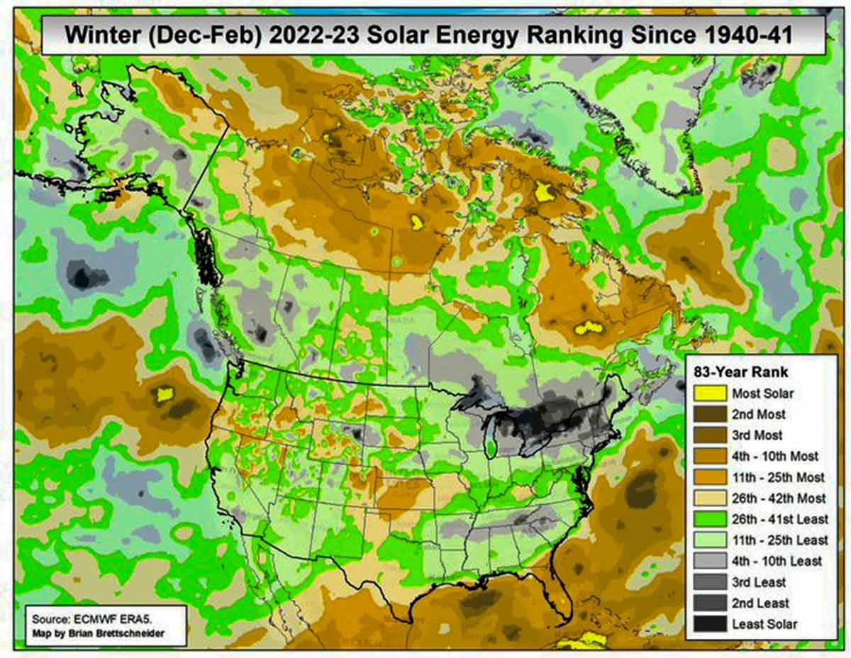 2023 darkest winter in 80+ years