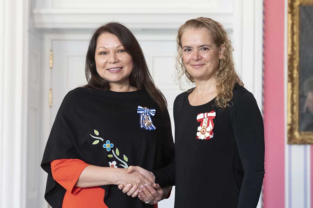Dawn Madahbee Leach presented with Meritorious Service Decoration by Governor General of Canada