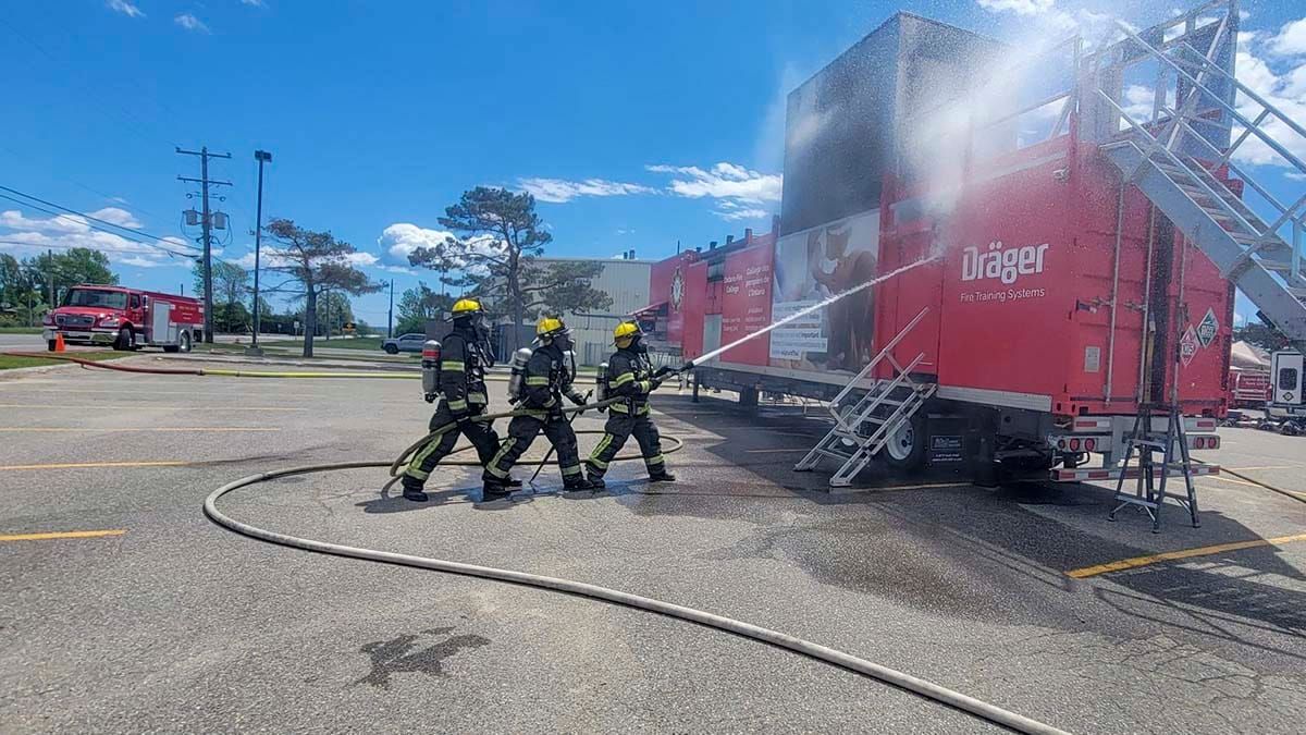 Island firefighters get opportunity to train on mobile fire simulator