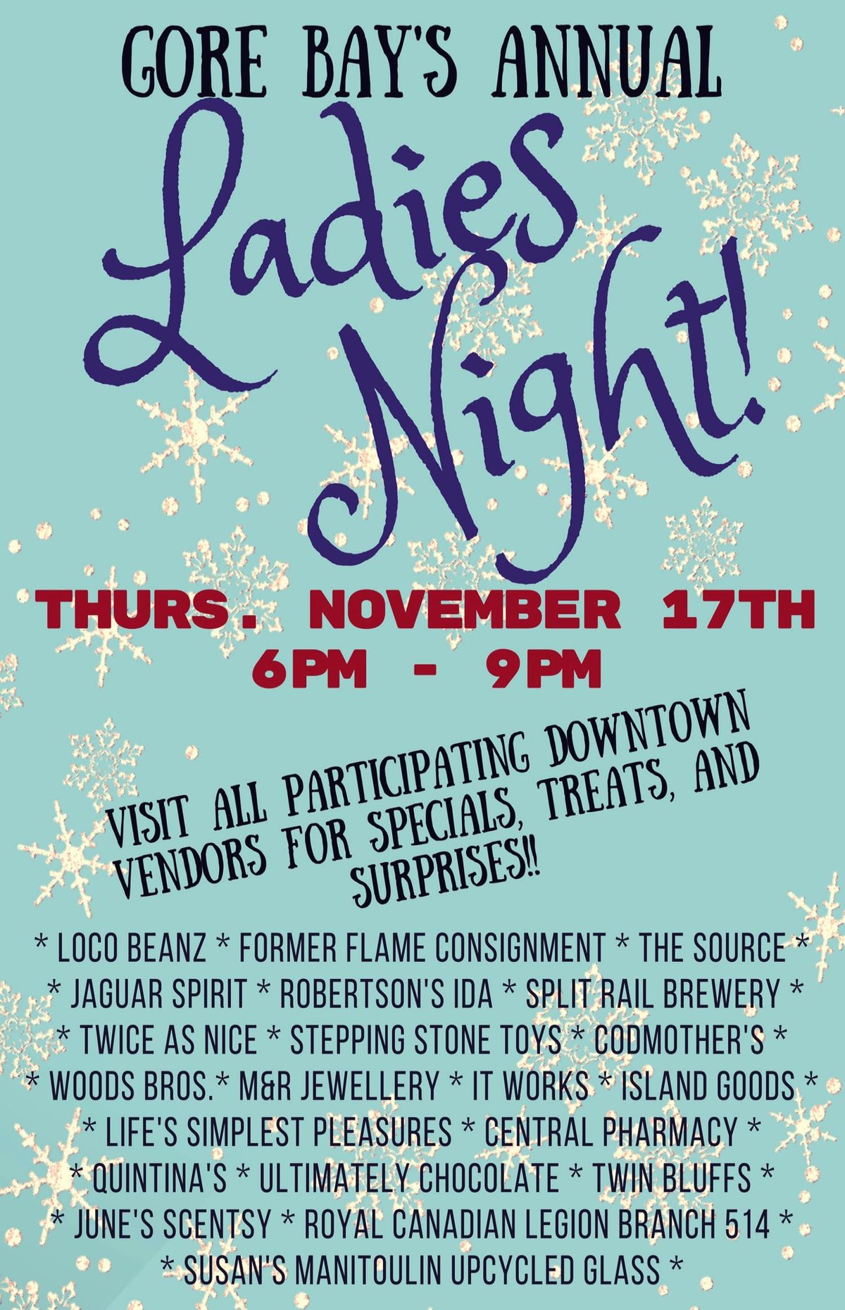 Gore Bay welcomes Christmas with Ladies’ Night shopping