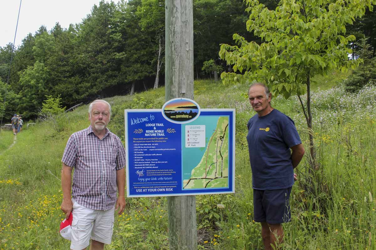 New walking path, Lodge Trail, opens in Gore Bay thanks to the Douglas A. Smith family and the Gore Bay Rotary Club