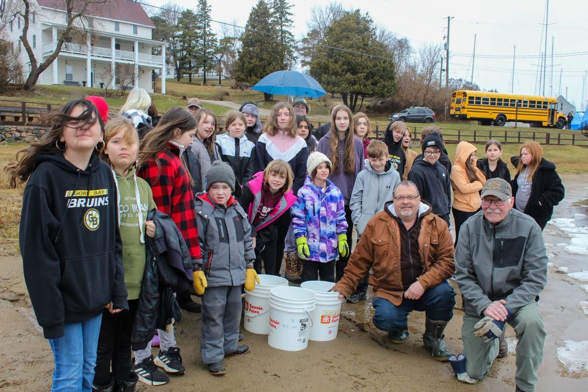 Gore Bay community pitches in for Chinook salmon release