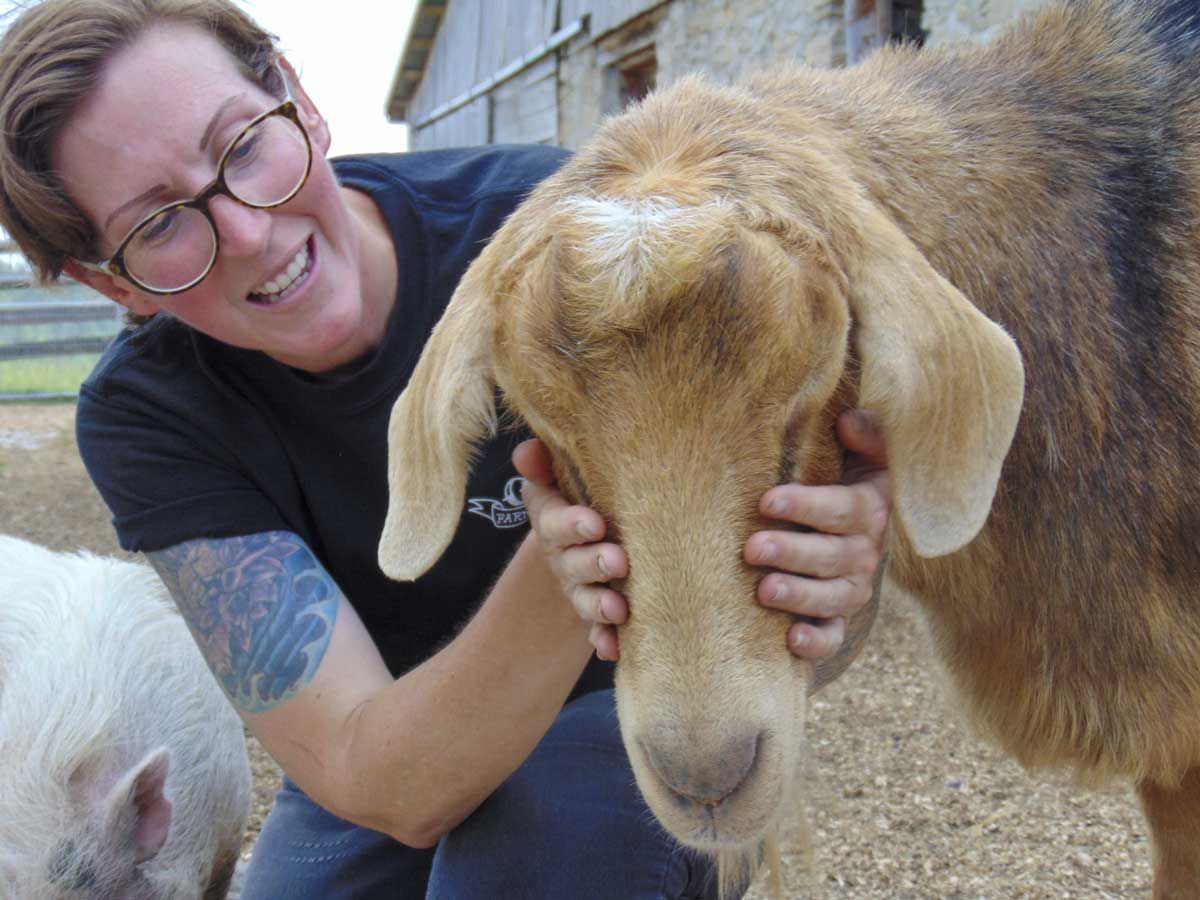 Ali Valentine hosts long term care shelter for farm animals