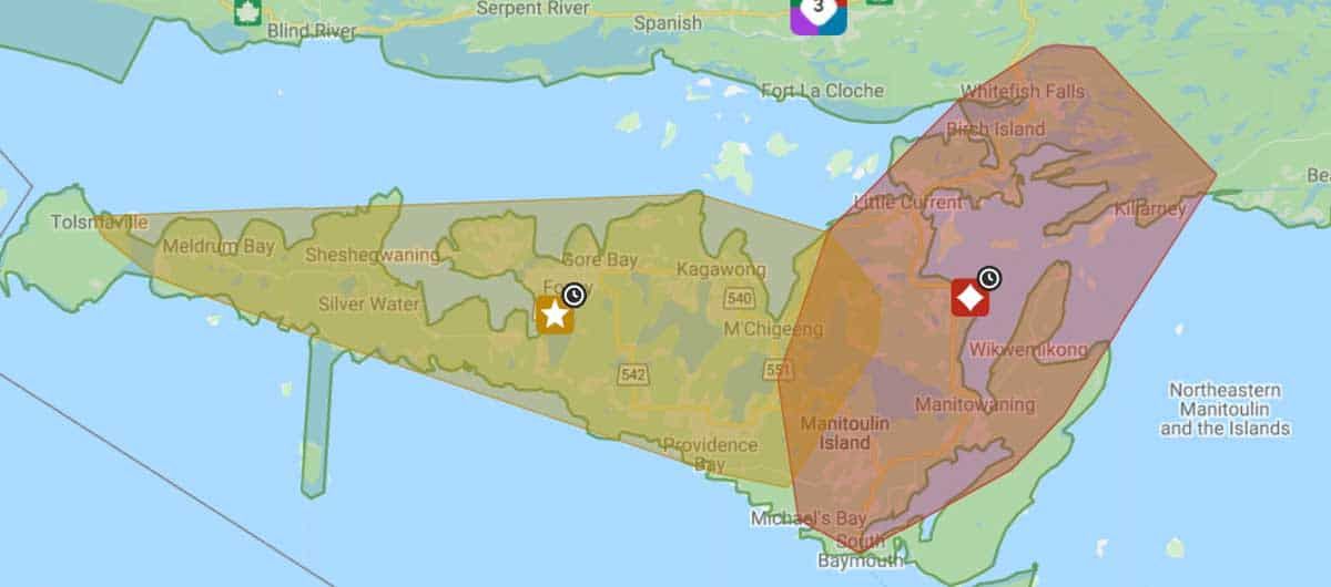 Planned power outage to affect Manitoulin Island, Whitefish Falls and Killarney