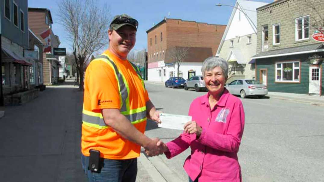Larfage donates to Angel Bus