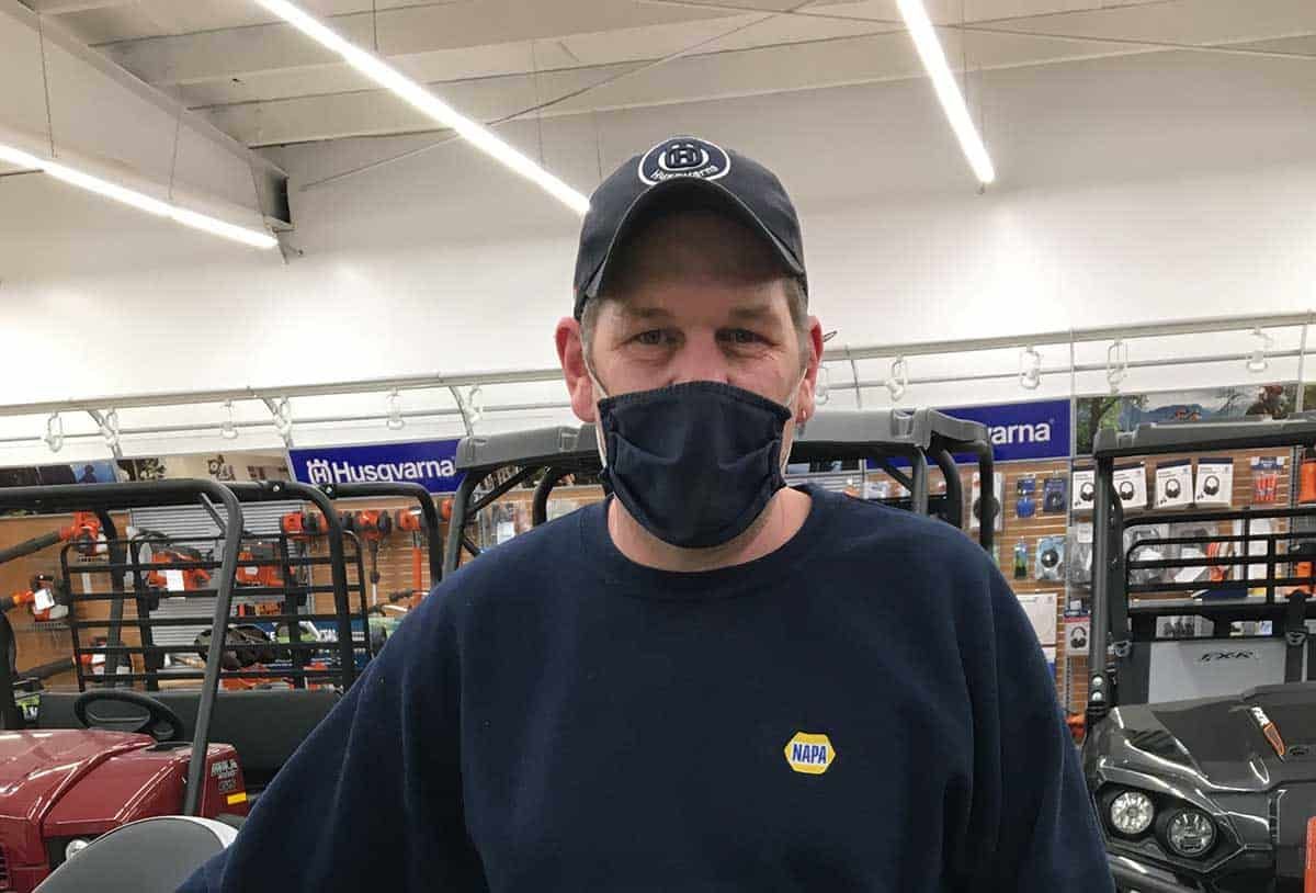I’m your neighbour: Andy Roque works hard, both  behind the counter and the bench